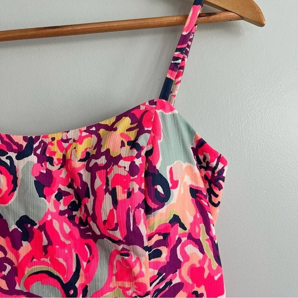 Lilly Pulitzer Shelli Dress Size 6 Tie Back Pink Blue - Picture 4 of 16